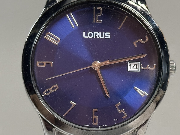 OLDMOUNTAIN 480深型 COPPER BRASS STAINLESS Lorus Japon Üretim - PC32-X034 - 34 mm Paslanmaz Çelik Kasa - Mavi