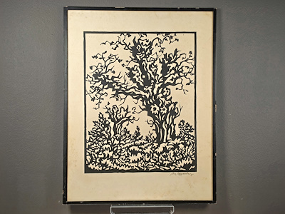 İmzalı Ağaç imzalı tablo — Baskı, 50×65 cm, 3.500 TL müzayede satışı
