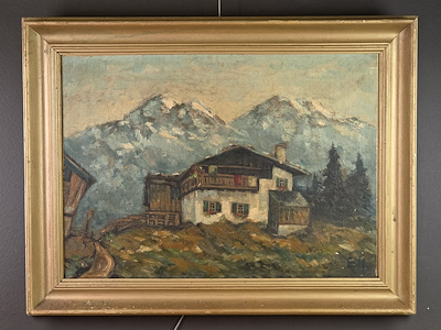 E.h. Monogramlı - imzalı tablo — Yağlı Boya, 62×48 cm, 1.300 TL müzayede satışı