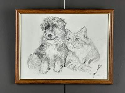 Kağıt Üzerine imzalı tablo — 44×34 cm, 250 TL müzayede satışı