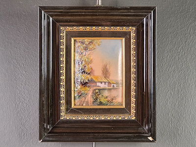R. Bonhomme imzalı tablo — 20×23 cm, 3.750 TL müzayede satışı