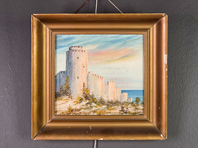 Faraj imzalı tablo — Yağlı Boya, 24×22 cm, 1.500 TL müzayede satışı
