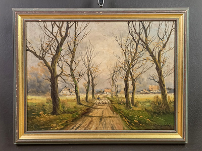 Duralit Üzerine imzalı tablo — Yağlı Boya, 45×36 cm, 2.000 TL müzayede satışı