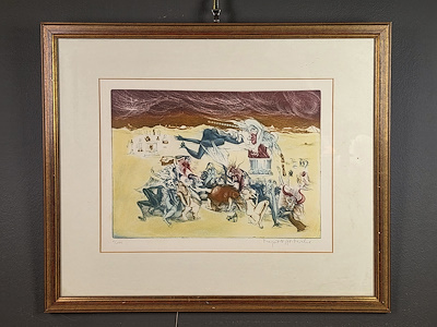 İmzalı Ve imzalı tablo — Gravür, 56×46 cm, 11.500 TL müzayede satışı
