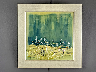 Ekin Nayır imzalı tablo — Karışık Teknik, 26×26 cm, 800 TL müzayede satışı