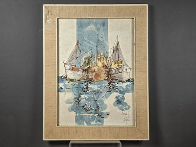 Bernard Dufour imzalı tablo — Yağlı Boya, 44×56 cm, 4.000 TL müzayede satışı