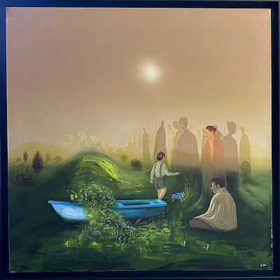 Oğuzhan Atatanır imzalı tablo — Yağlı Boya, 100×100 cm, 42.500 TL müzayede satışı