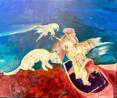 Feriha Tuğran imzalı tablo — Yağlı Boya, 50×60 cm, 31.500 TL müzayede satışı