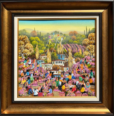 Serap Soyaltın imzalı tablo — Yağlı Boya, 40×40 cm, 45.000 TL müzayede satışı
