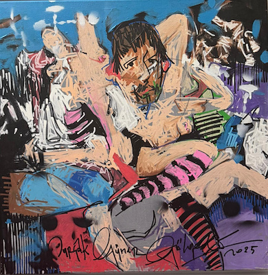 Burçak Güner Gölgeli imzalı tablo — Akrilik Boya, 50×50 cm, 9.000 TL müzayede satışı