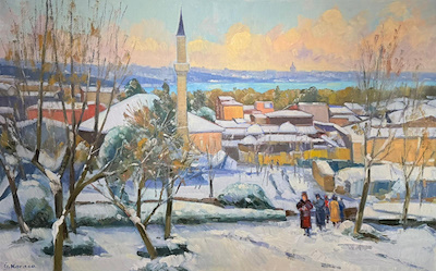 Ümmet Karaca imzalı tablo — Yağlı Boya, 100×160 cm, 200.000 TL müzayede satışı