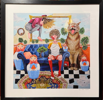 Yamaç Atan imzalı tablo — Baskı, 50×50 cm, 5.500 TL müzayede satışı