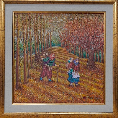 Hayal İrtegün imzalı tablo — Akrilik Boya, 30×30 cm, 16.000 TL müzayede satışı
