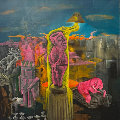 Ümit Yiğit imzalı tablo — Akrilik Boya, 100×100 cm, 20.000 TL müzayede satışı