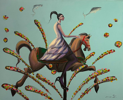 Nazar Moosavinia imzalı tablo — Yağlı Boya, 80×100 cm, 10.000 TL müzayede satışı