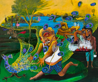 Ümit Yiğit imzalı tablo — Akrilik Boya, 115×135 cm, 30.000 TL müzayede satışı