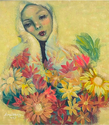 Simge Kalfaoğlu imzalı tablo — Akrilik Boya, 43×40 cm, 35.000 TL müzayede satışı