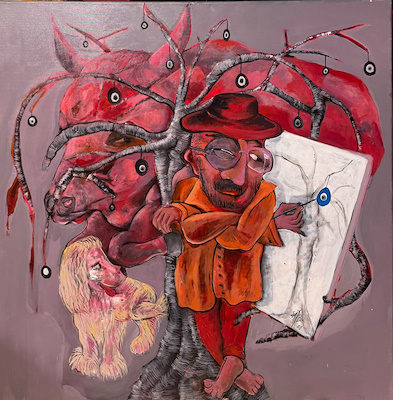 Ümit Yiğit imzalı tablo — Akrilik Boya, 100×100 cm, 27.000 TL müzayede satışı