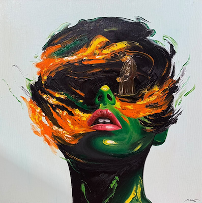 Mehmet Demir imzalı tablo — Yağlı Boya, 70×70 cm, 14.000 TL müzayede satışı