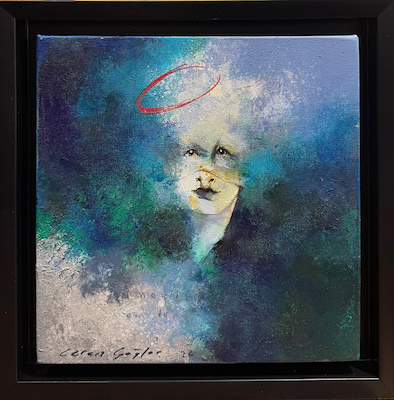Ceren Çağlar imzalı tablo — Yağlı Boya, 25×25 cm, 5.500 TL müzayede satışı