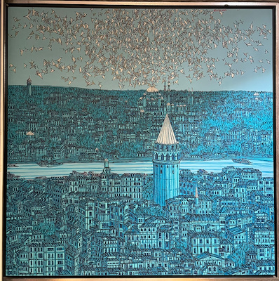 Devrim Erbil imzalı tablo — Yağlı Boya, 100×100 cm, 1.100.000 TL müzayede satışı