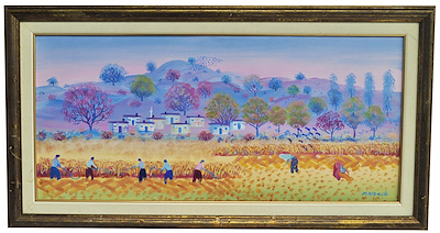 Mehmet Arpacık imzalı tablo — Yağlı Boya, 30×65 cm, 37.500 TL müzayede satışı