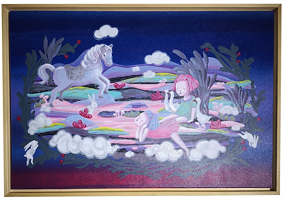 Aysun Öz imzalı tablo — Yağlı Boya, 60×90 cm, 32.500 TL müzayede satışı
