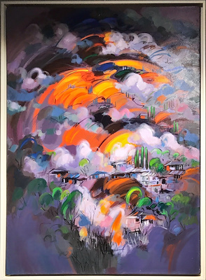 Ekrem Kutlu imzalı tablo — 110×80 cm, 19.000 TL müzayede satışı