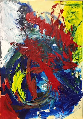 Tuba Özkan imzalı tablo — 70×50 cm, 1.000 TL müzayede satışı