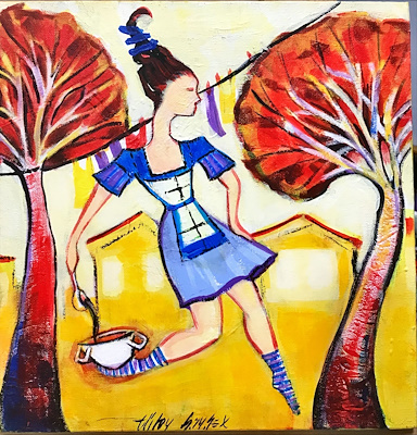 Tülay Şimşek imzalı tablo — Akrilik Boya, 30×30 cm, 3.500 TL müzayede satışı