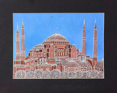 Sedat Emre imzalı tablo — Karışık Teknik, 30×40 cm, 1.200 TL müzayede satışı