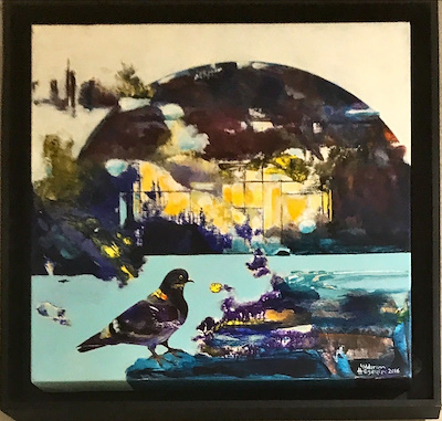 Hüseyin Yıldırım imzalı tablo — Akrilik Boya, 45×45 cm, 10.000 TL müzayede satışı