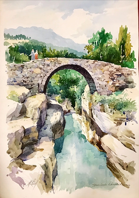 Mehmet Özel imzalı tablo — Sulu Boya, 50×35 cm, 1.000 TL müzayede satışı
