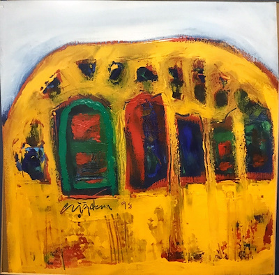 Çigdem Buçak imzalı tablo — 31×33 cm, 2.000 TL müzayede satışı