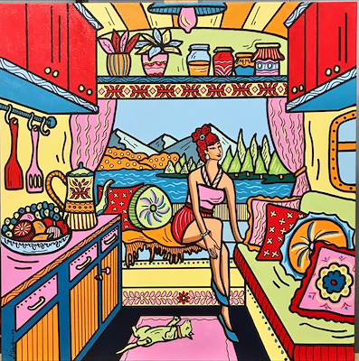 Sena Güven imzalı tablo — Akrilik Boya, 60×60 cm, 8.000 TL müzayede satışı