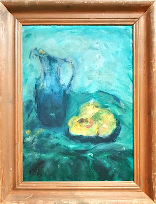 Gönül Akın imzalı tablo — 35×25 cm, 2.000 TL müzayede satışı