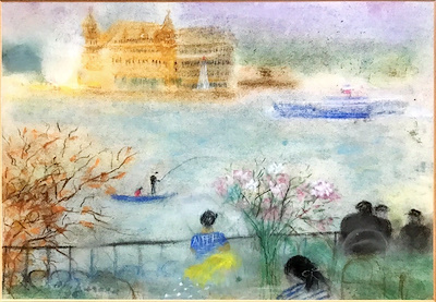 Meziyet Kurgan imzalı tablo — Pastel Boya, 23×33 cm, 2.000 TL müzayede satışı