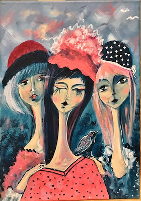 Aslı Akbaydar imzalı tablo — Akrilik Boya, 40×30 cm, 1.100 TL müzayede satışı