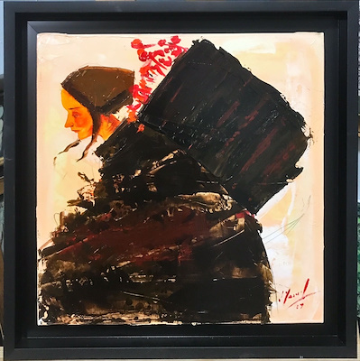 Servet Tosun imzalı tablo — Akrilik Boya, 40×40 cm, 5.000 TL müzayede satışı
