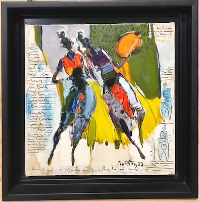 Nurettin Akkaya imzalı tablo — 25×25 cm, 6.000 TL müzayede satışı