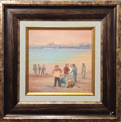 Dursun Boran Oran imzalı tablo — 20×20 cm, 1.100 TL müzayede satışı