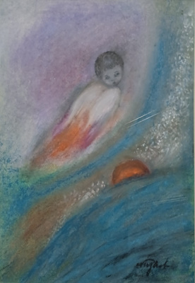 Nüzhet Aytekin imzalı tablo — Pastel Boya, 34×24 cm, 3.000 TL müzayede satışı
