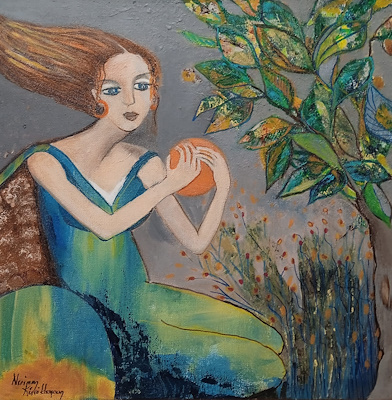 Neriman Küçükbeycan imzalı tablo — Akrilik Boya, 40×40 cm, 1.000 TL müzayede satışı