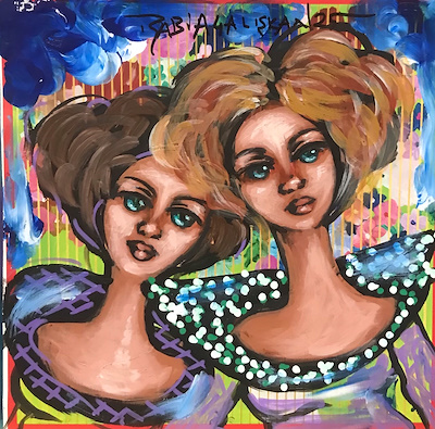 Rabia Çalışkan imzalı tablo — Akrilik Boya, 20×20 cm, 1.000 TL müzayede satışı