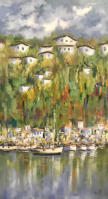 Naz Ö. imzalı tablo — 80×45 cm, 2.000 TL müzayede satışı