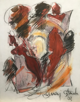 Şenay Öztürk imzalı tablo — Karışık Teknik, 65×50 cm, 5.000 TL müzayede satışı