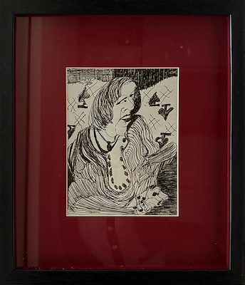 Zehra Mirbager imzalı tablo — 18×13.5 cm, 4.000 TL müzayede satışı
