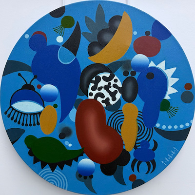 Şükrü Karakuş imzalı tablo — Karışık Teknik, 40×40 cm, 12.000 TL müzayede satışı