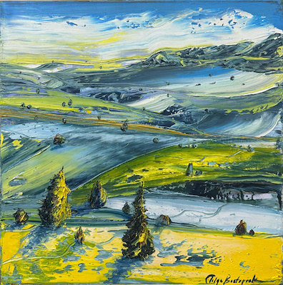 Tolga Boztoprak imzalı tablo — 40×40 cm, 32.000 TL müzayede satışı