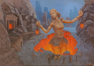 Selim Doğaner imzalı tablo — Akrilik Boya, 70×100 cm, 25.000 TL müzayede satışı